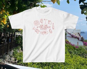 Italy Shirt, Italian Girl Summer, Tomato Girl Top, Pasta Doodle Tee, Amalfi Coast Tshirt, Ciao Bella, Coastal Grandma Aesthetic,Baby Tee Y2k