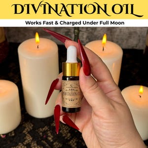 Divination Oil, Witchcraft Oil, Advanced Magick Oil, Witchcraft Spells, Spell Oil, Protection, Candle Magic, Hoodoo, Love Oil, Conjure Oil