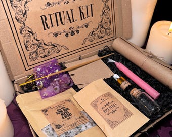 Beginner Self Love Witchcraft Ritual Kit: Reinigung, Selbstliebe-Zauber, Kristalle & Kräuter