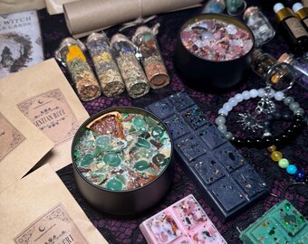 Witchy Mystery Box: Spiritual Gift Set with Crystals & Tarot