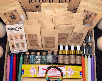 Customizable Witchcraft Starter Kit: Herbs, Crystals, Candles & Oils