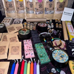 Witchy Mystery Box – Personalized Witchcraft Box with Candles, Crystals, Tarot Deck, Ritual Items, Spiritual Gift Set