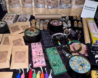 Witchy Mystery Box: Spiritual Gift Set with Crystals & Candles