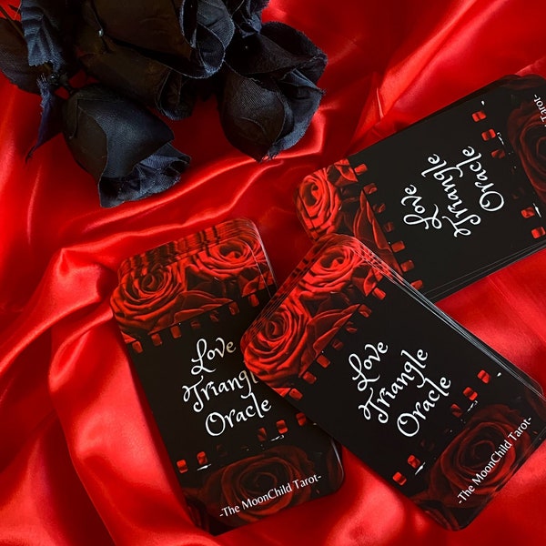 Love Triangle Oracle Card Deck - Honest Readings, 60 Cards