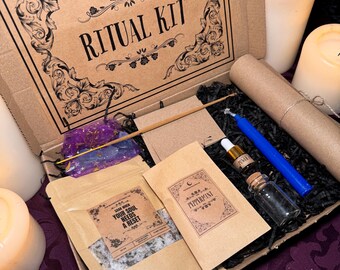 Beginner Witchcraft Ritual Kit: Kristalle, Kräuter, Kerze - Intentional Setting