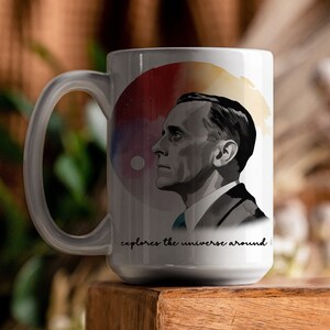 Edwin Hubble &quot;Cosmic Explorer&quot; Coffee Mug - Science and Astronomy Inspiration and Innovation