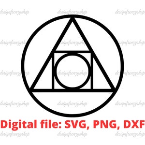 Grande Sigillo Ermetico SVG Sigillo Alchemico di Luce Simbolo Alchemico Segno Geometria Sacra PNG Arte Spirituale DXF File di Taglio Cricut Decalcomania Scarica