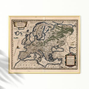 Carte de l'Europe celtique ancienne, art mural historique, cartographie vintage, rare, histoire ancienne, affiche géographique, TÉLÉCHARGEMENT NUMÉRIQUE IMPRIMABLE