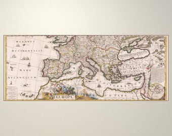 ローマ帝国 3 世紀の地図 アンティーク銅版画 ヨーロッパ地図 1892
