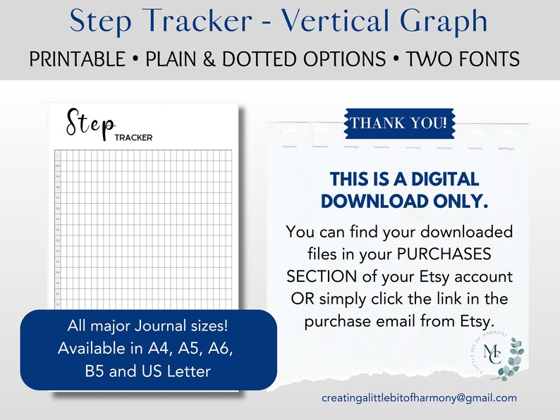 Steps Tracker | Printable Steps Tracker | Digital Steps Tracker ...