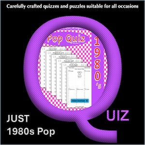 1980s Pop Music Quiz – Printable Party Game (Digital Download)