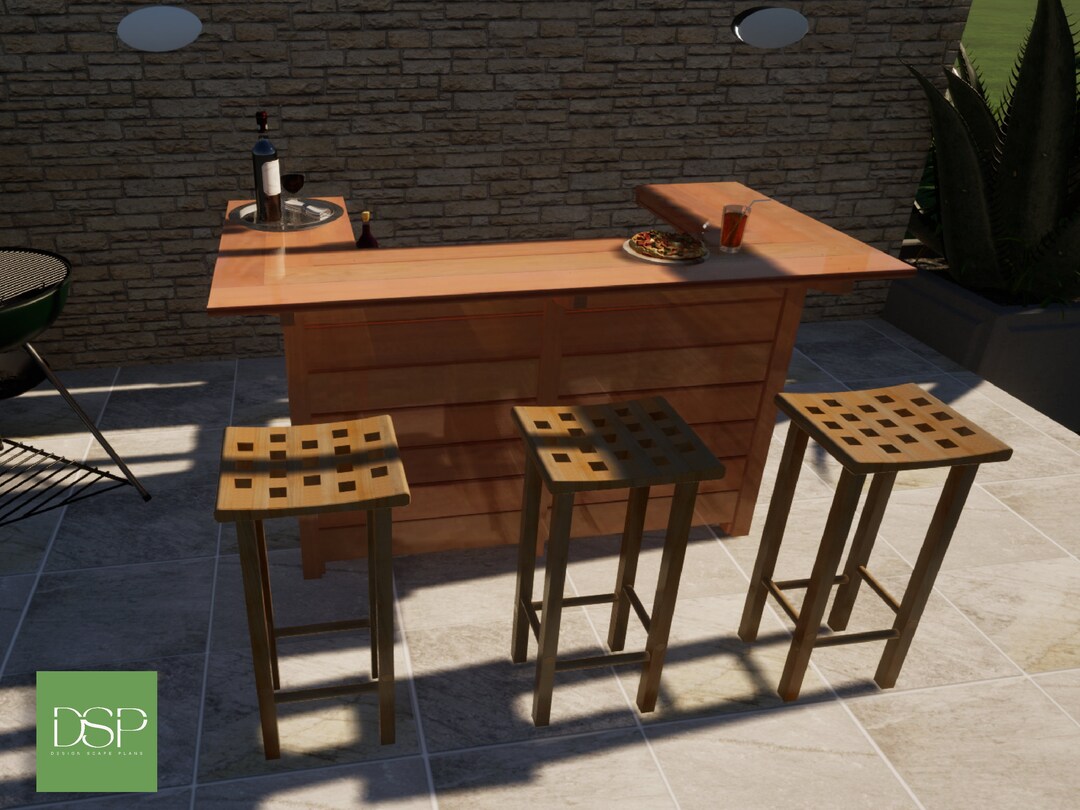 DIY Outdoor Bar Plans - Etsy