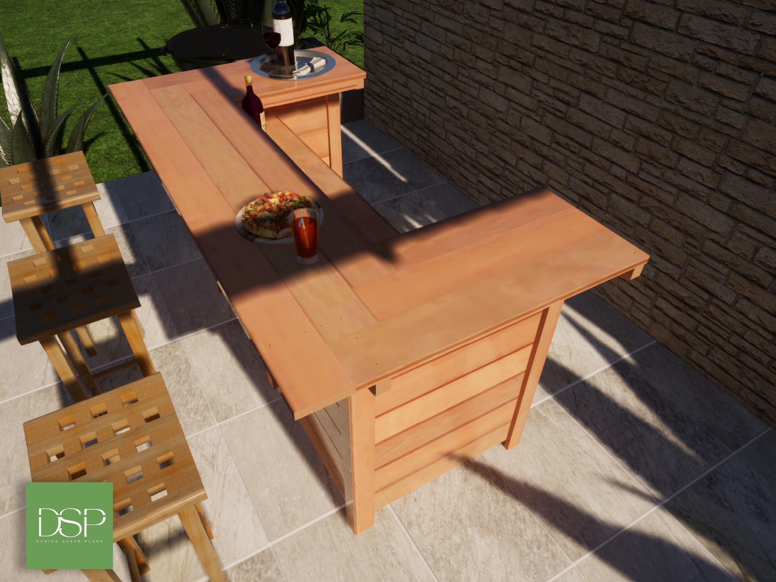 DIY Outdoor Bar Plans - Etsy