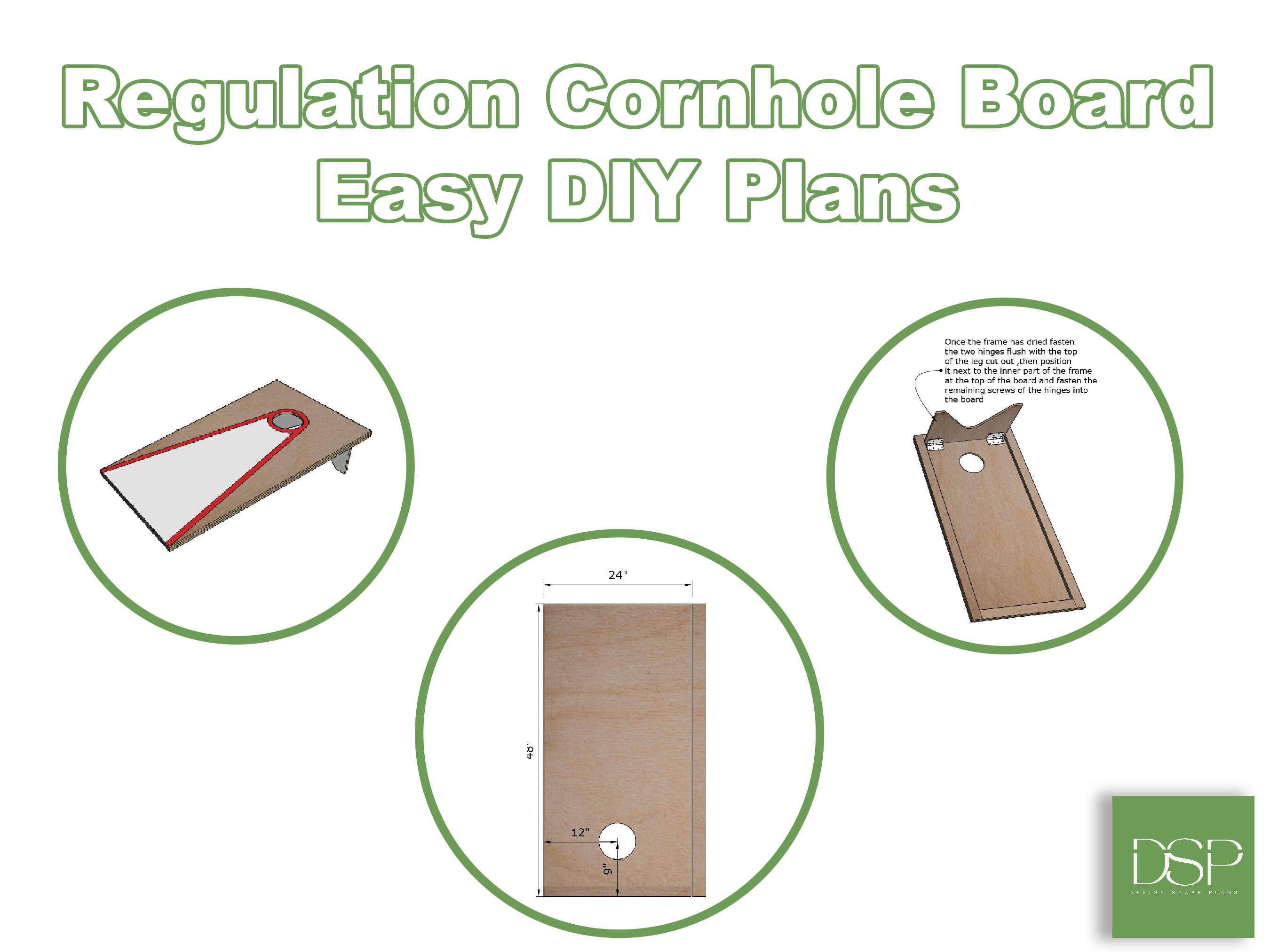 Homemade Regulation Tools Regulation Cornhole Board DIY Plans Pdf, Easy DIY Plans, Easy Cornhole ...