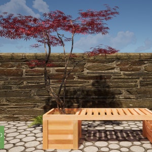 Planter Bench DIY Plans | Easy Woodwork Project | Garden Bench | Planter  | Cedar Planter | Outdoor Bench | Planter Plan | Planter Plans diy