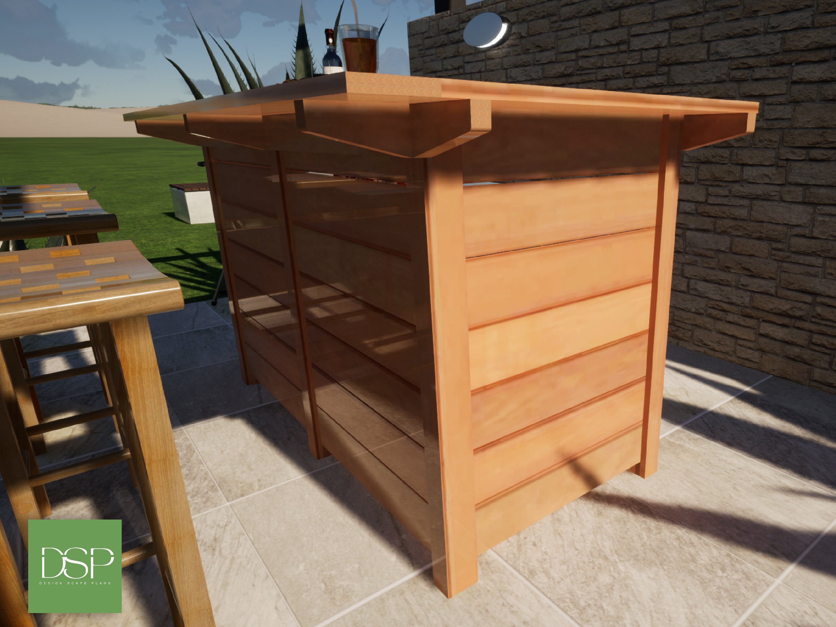 DIY Outdoor Bar Plans - Etsy