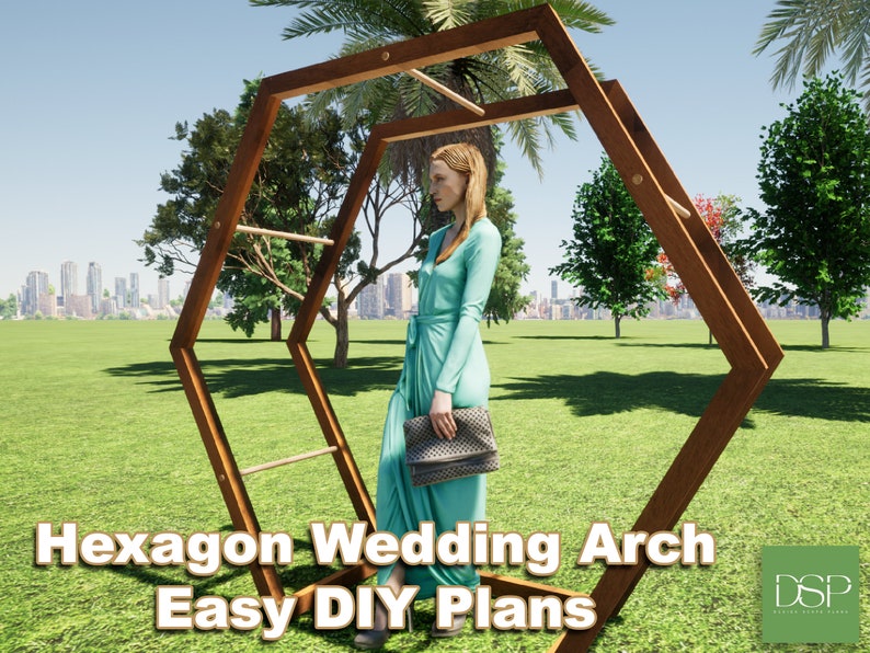 Portable Hexagon Wedding Arbor DIY Plans, Hexagon Wedding Arch Plans ...