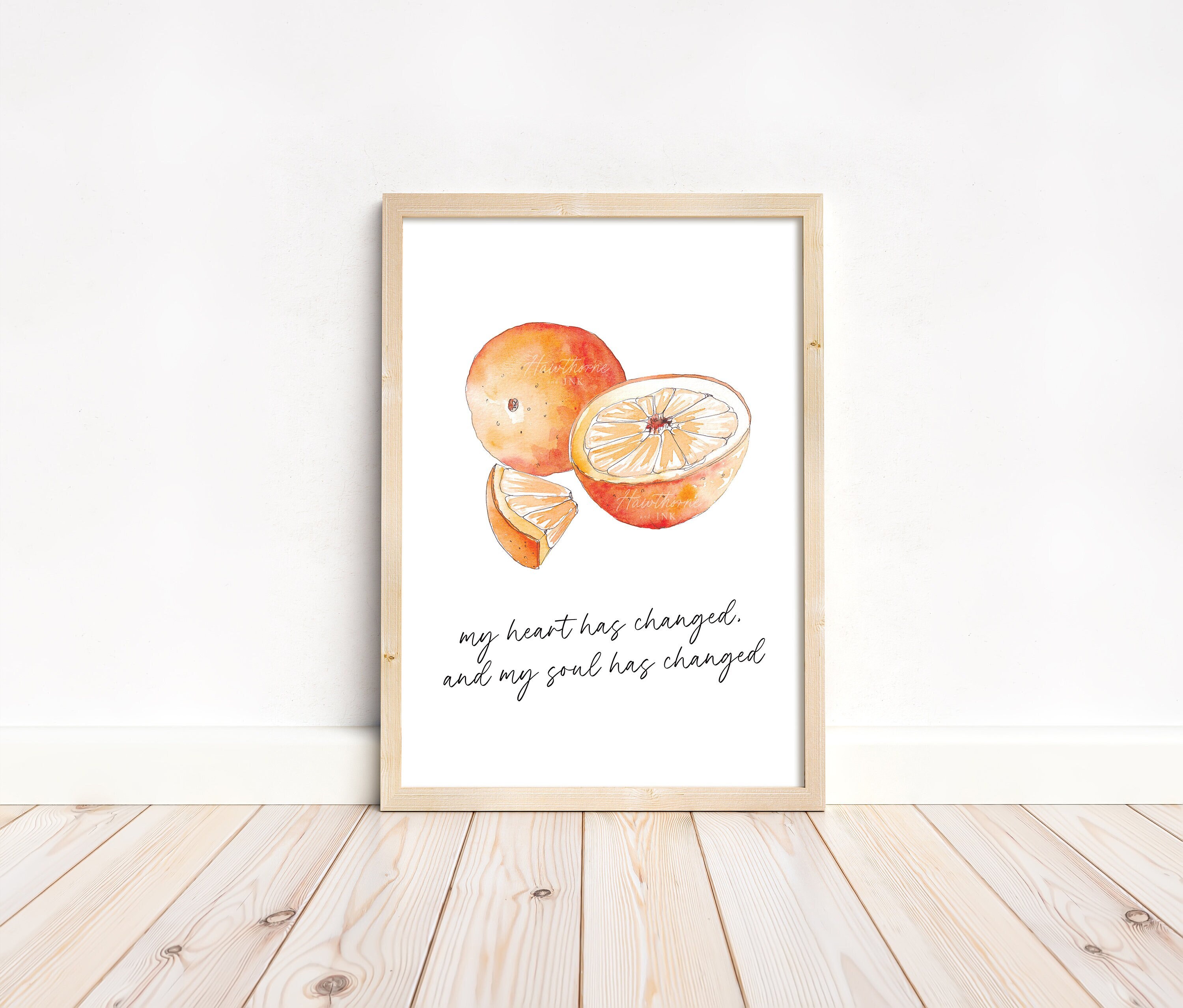 Noah Kahan Inspired Lyric Unframed Print Orange Juice Stick Season Watercolour Art Print Etsy UK