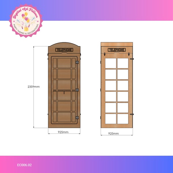London Telephone Booth Party Decor - Add Charm to Your Celebrations!,  DIY Plans, CNC Router Plans