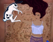 Dora and Thelonias: Fine art print on acid-free paper