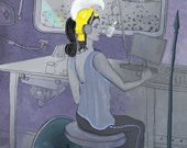 Moon Station Athens: Fine art print on acid-free paper