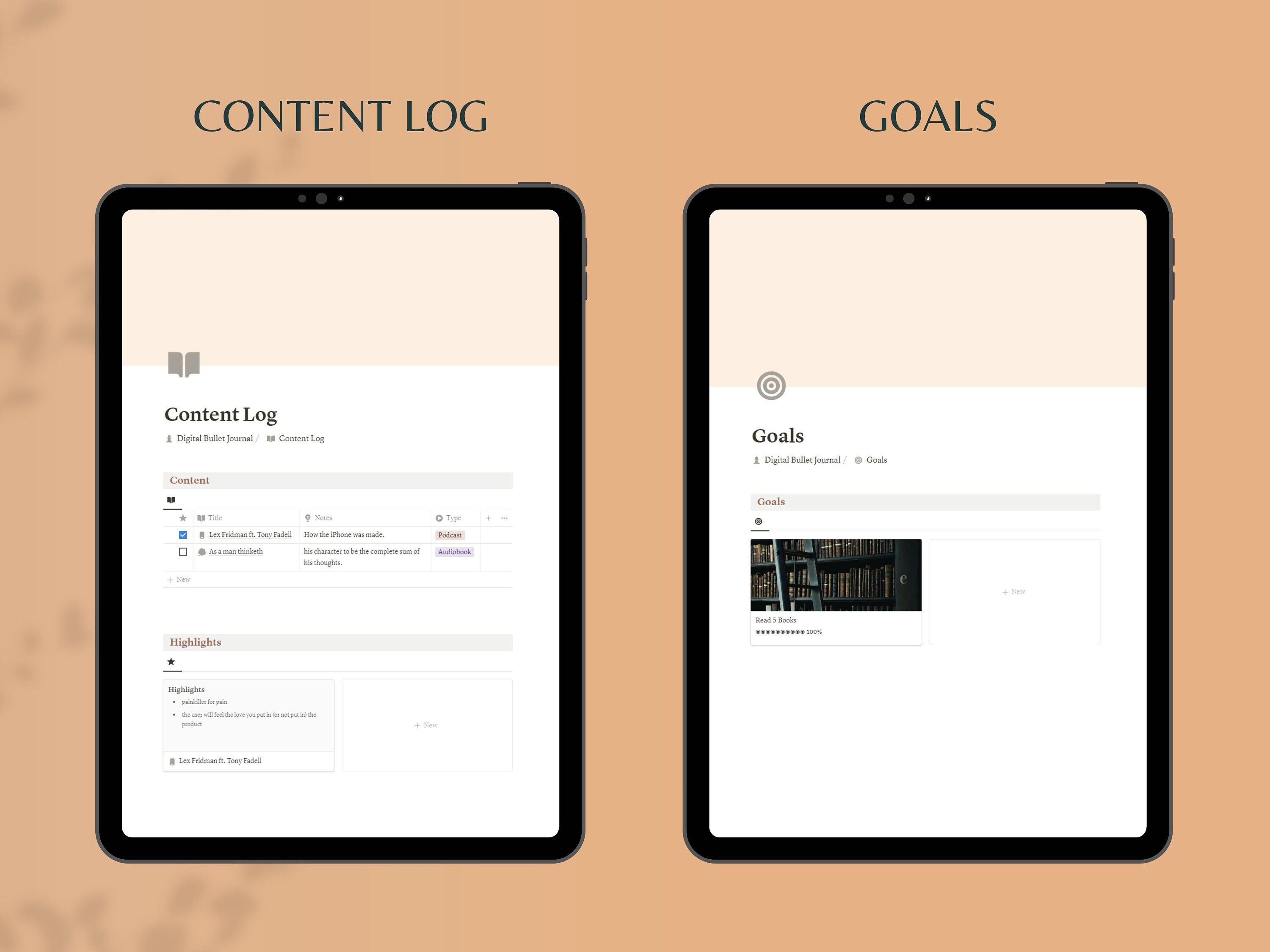 Notion Template, Digital Bullet Journal, All in One Life Planner, Daily