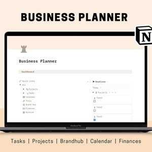 Business Planner Template For Notion | Brand Hub | All in One | Project Management