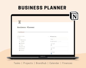 Business Planner Template For Notion | Brand Hub | All in One | Project Management