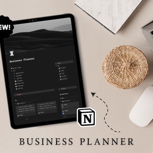 Notion-sjabloon Business Planner, ultieme tool voor productiviteit, alles-in-één Notion Dashboard, persoonlijke planner minimale esthetiek