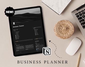 Notion Template Business Planner, Ultimate Tool for Productivity, All in One Notion Dashboard, Personal Planner Minimal Aesthetic