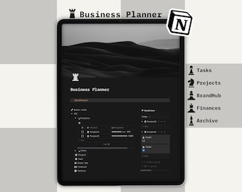 Business Planner Template For Notion - Ultimate Tool for Productivity | Brand Hub | Notion Template