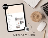 Memory Hub | Notion Note Taking and Topic-Saving Hub | Personal Knowledge Base | College Student | Organizer | Aesthetic Notion Template