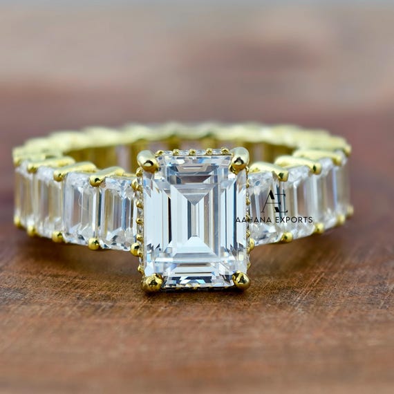 2 Carat Emerald Diamond Ring | Lab Grown | Proposal Ring | Anniversary Ring | Engagement Ring | Wedding ring for her
