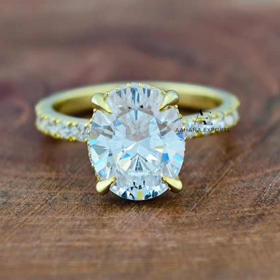 2 Carat Oval Diamond Ring | Lab Grown | Proposal Ring | Anniversary Ring | Engagement Ring | Wedding ring for her