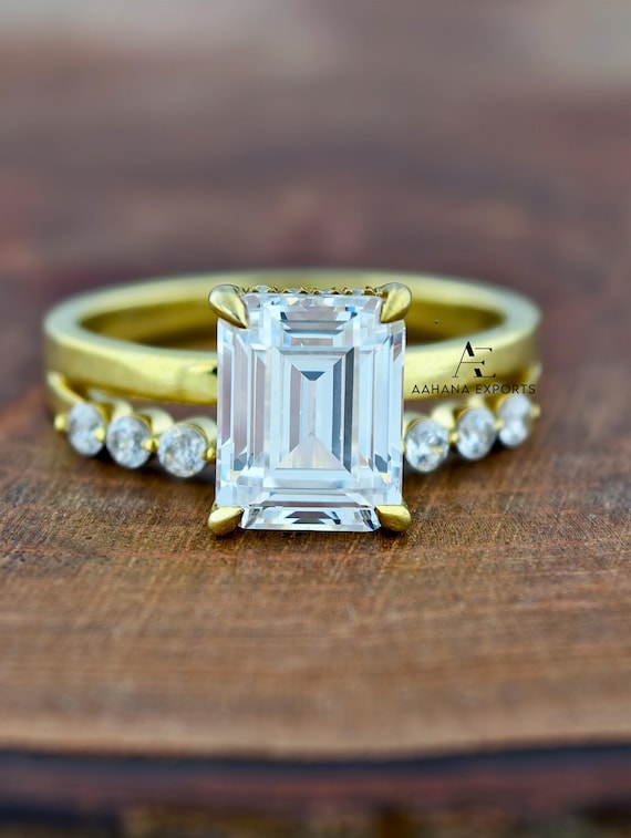 2 Carat Emerald Diamond Ring | Lab Grown | Proposal Ring | Anniversary Ring | Engagement Ring | Wedding ring for her