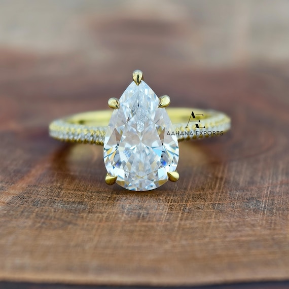 2 Carat Pear Diamond Ring Lab Grown | Proposal Ring | Anniversary Ring | Engagement Ring | Wedding ring for her