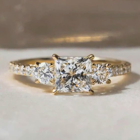 1.00 Carat IGI Certified Princess Cut Lab Grown Diamond Ring /Princess Cut Diamond Engagement Ring / Princess Cut Lab Diamond Ring for her.