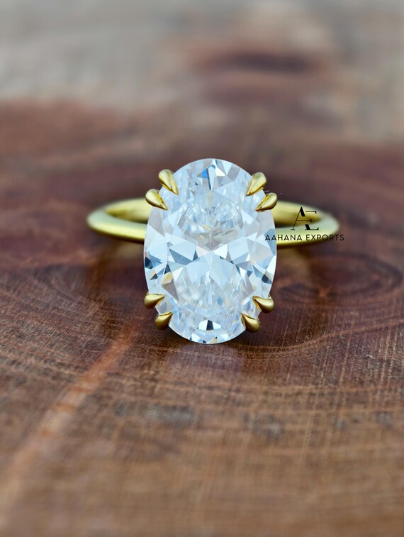 4 Carat Oval Diamond Ring | Lab Grown | Proposal Ring | Anniversary Ring | Engagement Ring | Wedding ring for her