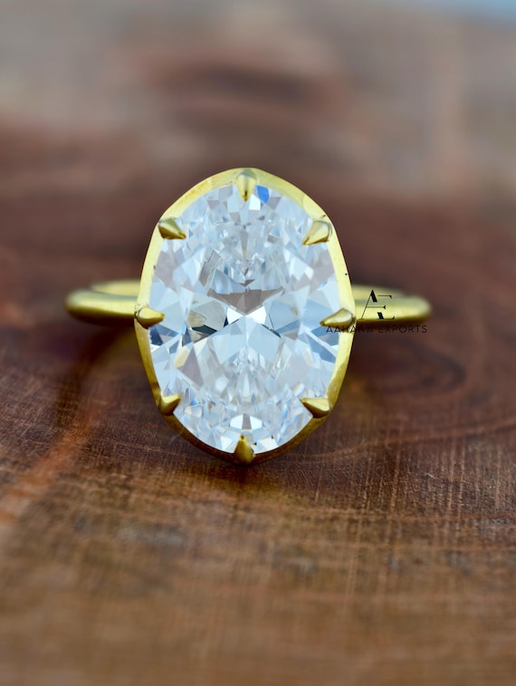 5 Carat Oval Diamond Ring | Lab Grown | Proposal Ring | Anniversary Ring | Engagement Ring | Wedding ring for her
