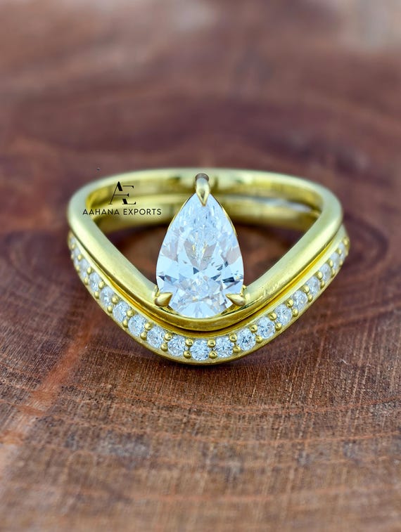 1 Carat Pear Diamond Ring Lab Grown | Proposal Ring | Anniversary Ring | Engagement Ring | Wedding ring for her