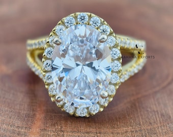 3 Carat Oval Diamond Ring | Lab Grown | Proposal Ring | Anniversary Ring | Engagement Ring | Wedding ring for her