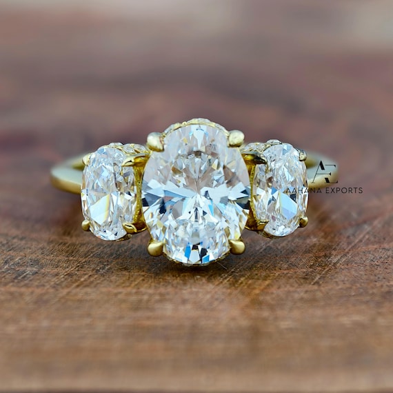 2 Carat Oval Diamond Ring | Lab Grown | Proposal Ring | Anniversary Ring | Engagement Ring | Wedding ring for her