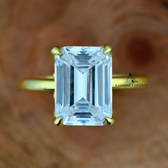 3 Carat Emerald Diamond Ring | Lab Grown | Proposal Ring | Anniversary Ring | Engagement Ring | Wedding ring for her