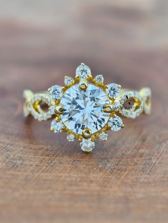 1 Carat Round Diamond Ring Lab Grown | Proposal Ring | Anniversary Ring | Engagement Ring | Wedding ring for her