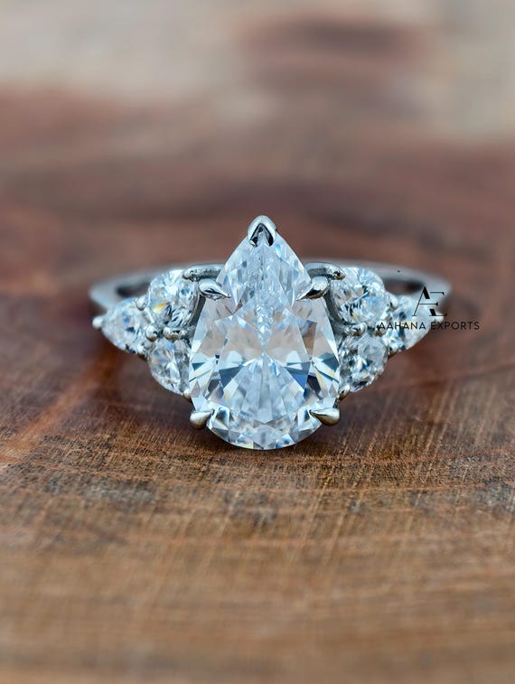 2 Carat Pear Diamond Ring Lab Grown | Proposal Ring | Anniversary Ring | Engagement Ring | Wedding ring for her