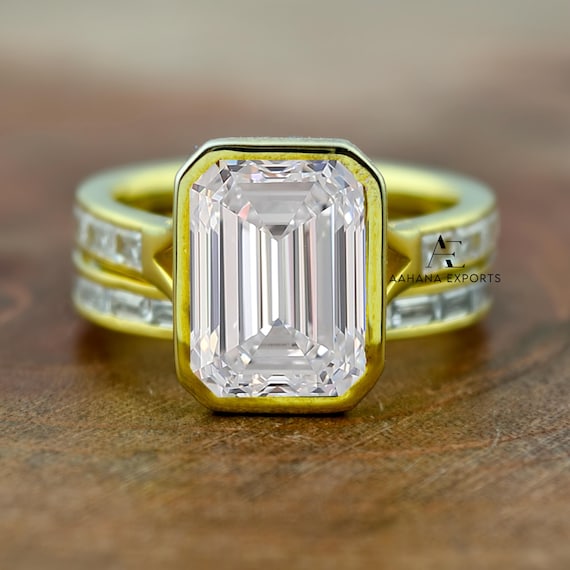 2 Carat Emerald Diamond Ring | Lab Grown | Proposal Ring | Anniversary Ring | Engagement Ring | Wedding ring for her