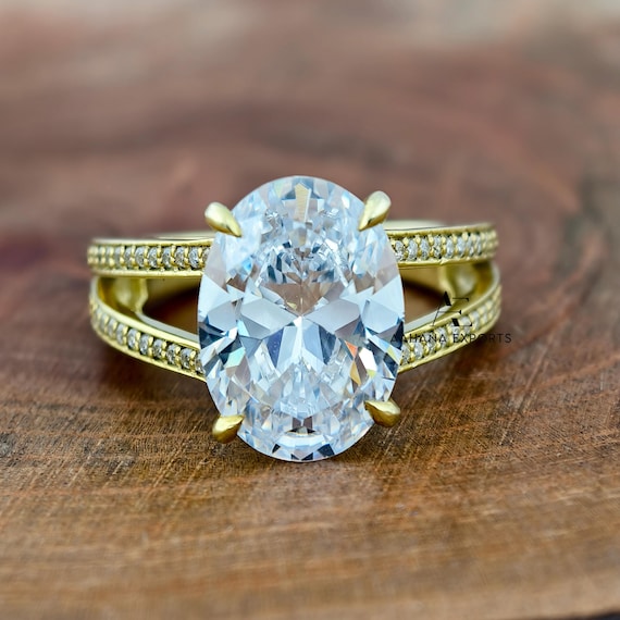 5 Carat Oval Diamond Ring | Lab Grown | Proposal Ring | Anniversary Ring | Engagement Ring | Wedding ring for her