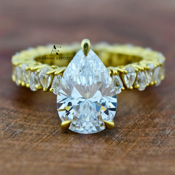 2 Carat Pear Diamond Ring Lab Grown | Proposal Ring | Anniversary Ring | Engagement Ring | Wedding ring for her
