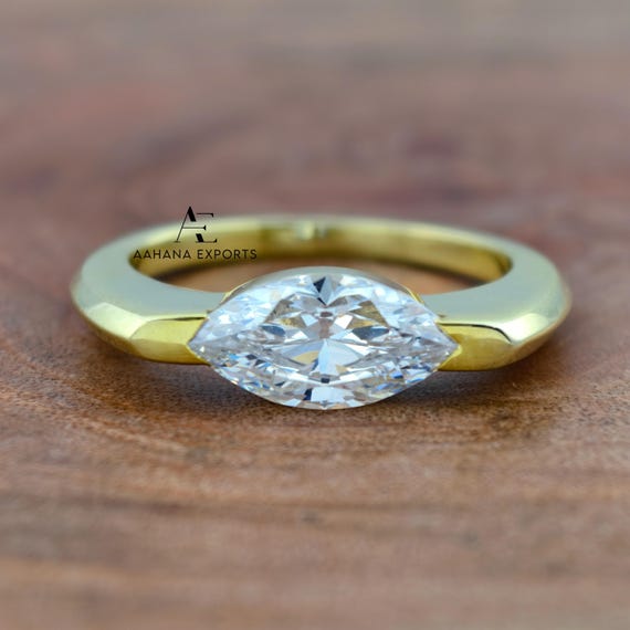2 Carat Marquise Diamond Engagement Ring Lab Grown | Proposal Ring | Anniversary Ring | Engagement Ring for her