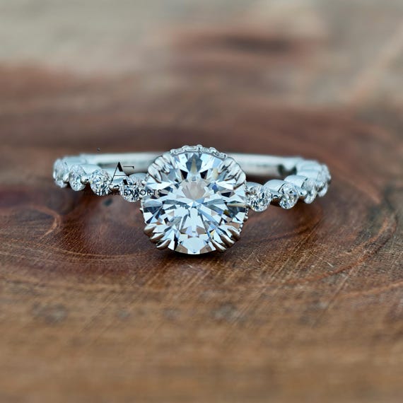 2 Carat Round Diamond Ring Lab Grown | Proposal Ring | Anniversary Ring | Engagement Ring | Wedding ring for her